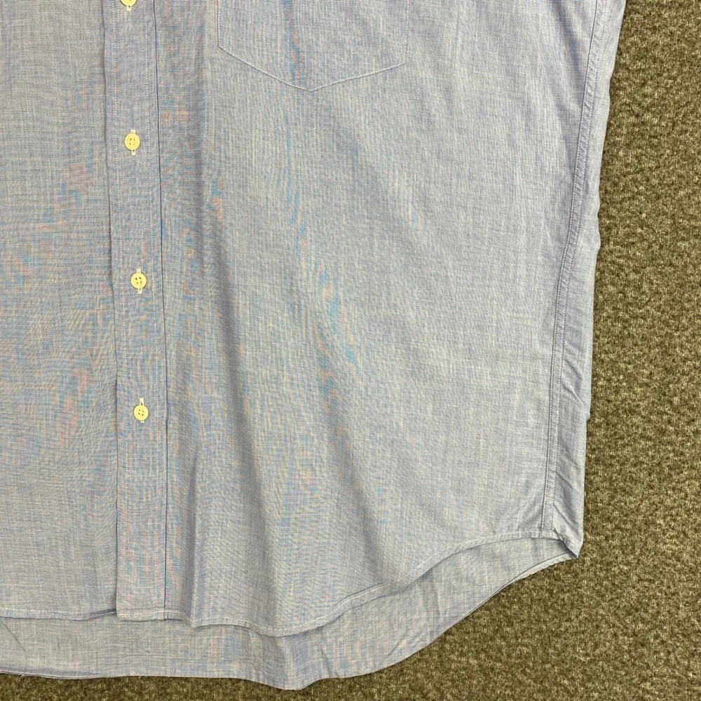 Vintage J.CREW Oarsman Button Down Shirt‎ Men 16.5 Blue Academia IVY  Preppy 90s
